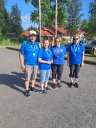 Mirvan 100. SM-mitalia juhlittiin muiden SM-mitalistien kanssa kakkukahveilla.