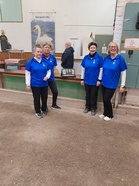 MM-kisoihin lähtevä joukkue Mirva Näsilä, Seija Vaarala,   Helena Kuivasniemi-Lehti  ja Kati Nieminen 