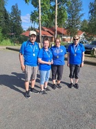 Mirvan 100. SM-mitalia juhlittiin muiden SM-mitalistien kanssa kakkukahveilla.